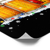 Funny Snowman Santa Hat Drink Christmas Xmas Men Poster (Hoek)