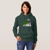 Funny Snowman Sweat - shirt à capuche de vacances (Devant entier)