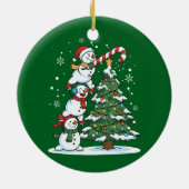 Funny Snowman Tree Decorating Ornament (Achterkant)