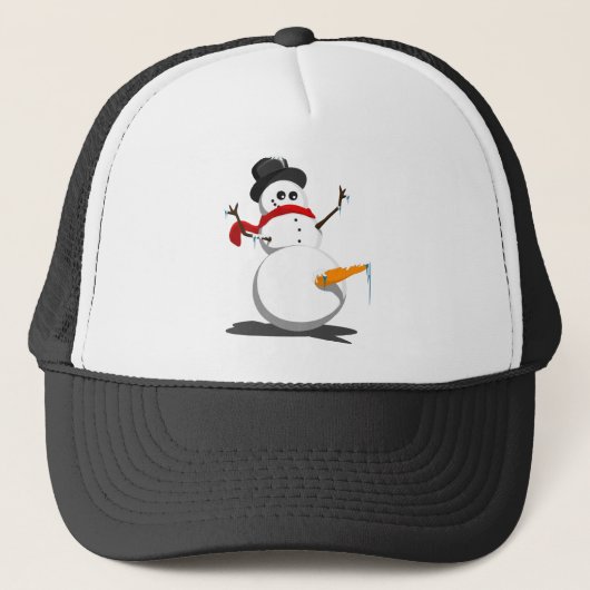Funny Snowman Trucker Pet (Voorkant)