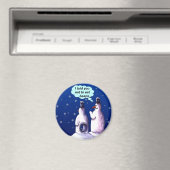 Funny Snowmen Cartoon Magneet (Insitu (Vaatwasser))