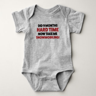 Funny Snowmobile Jersey Bodysuit, Baby Romper