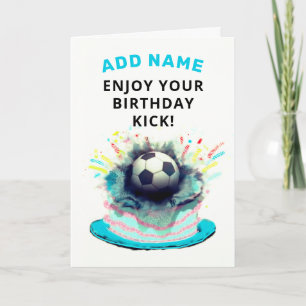 Funny Soccer Birthday Kaart