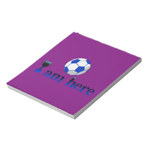 Funny soccer cup - Ik ben hier Notitieblok