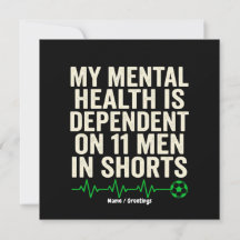 Funny Soccer Fan Mental Health Heartbeat Graphic 