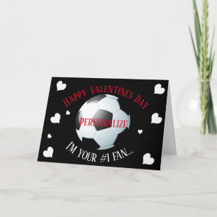 Funny Soccer FC I'm Your #1 Fan Valentines Feestdagen Kaart