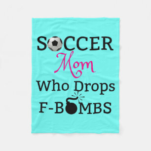 Funny Soccer Mam die F-Bombs laat vallen Fleece Deken