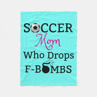 Funny Soccer Mam die F-Bombs laat vallen Fleece Deken