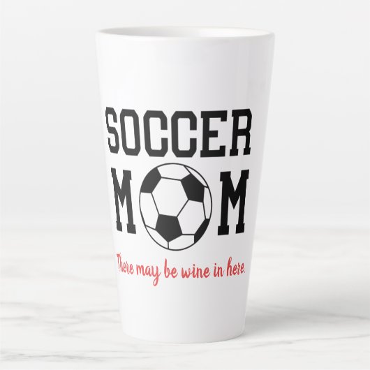 Funny Soccer Mam Latte Mok (Voorkant)