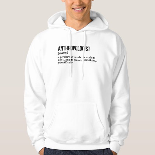 Funny Social Anthropologue Sweat - shirt à capuche (Devant)