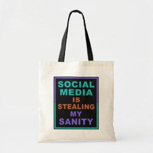 Funny "Social Media"-canvas tassen