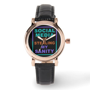 Funny "Social Media"-horloges Horloge