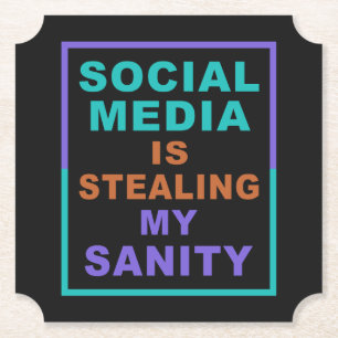 Funny "Social Media" papieren onderzetters