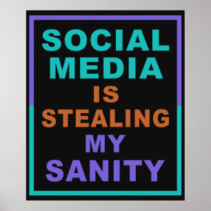 Funny "Social Media"-poster Poster