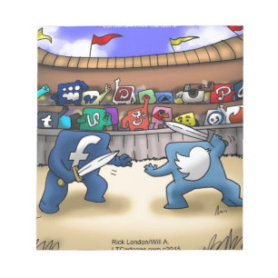 Funny Social Media Wars Notitieblok