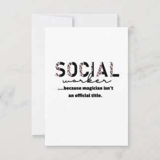 Funny Social Worker Carte de remerciements
