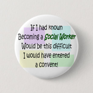 Funny Social Worker Gifts Ronde Button 5,7 Cm