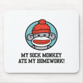 Funny Sock Monkey Muismat (Voorkant)