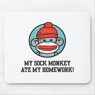 Funny Sock Monkey Muismat