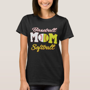 Funny Softball Baseball Mam voor Vrouwen T-shirt