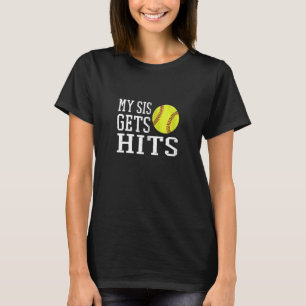 Funny Softball My Sis krijgt haar broer en zuster  T-shirt