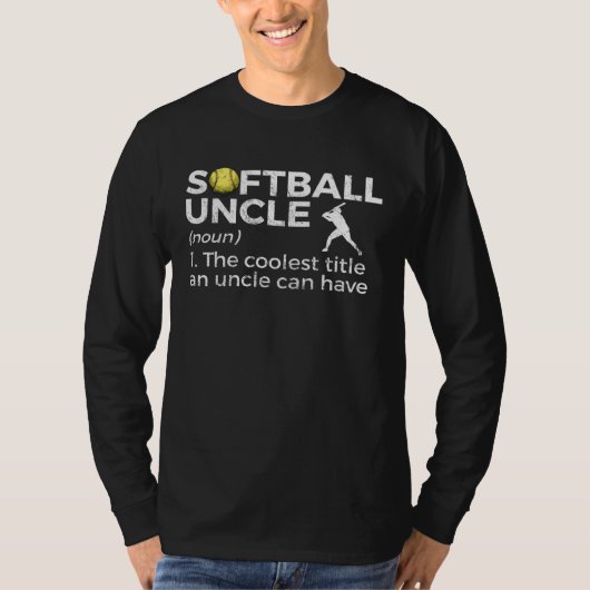 Funny Softball Uncle Definition T-shirt (Voorkant)