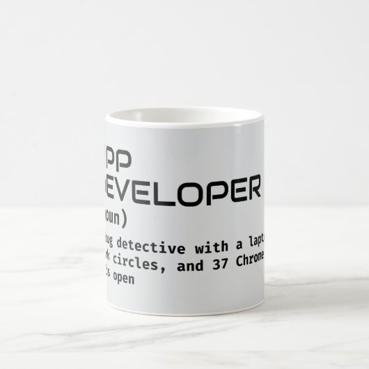 Funny Software Developer Definition Gift Koffiemok (Center)
