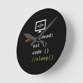 Funny Software Developer Programmer Gift Ronde Klok (Hoek)