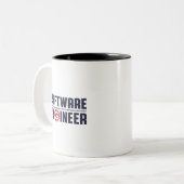 Funny Software Engineer Humor Engineering Major Tweekleurige Koffiemok (Voorkant links)