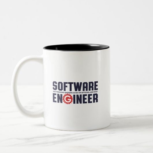 Funny Software Engineer Humor Engineering Major Tweekleurige Koffiemok (Links)