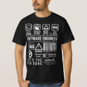 Funny Software Engineer met Symbolen T-shirt (Voorkant)