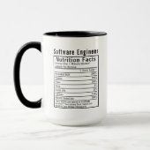 Funny Software Engineer Nutrition Facts Tech Gift Mok (Links)