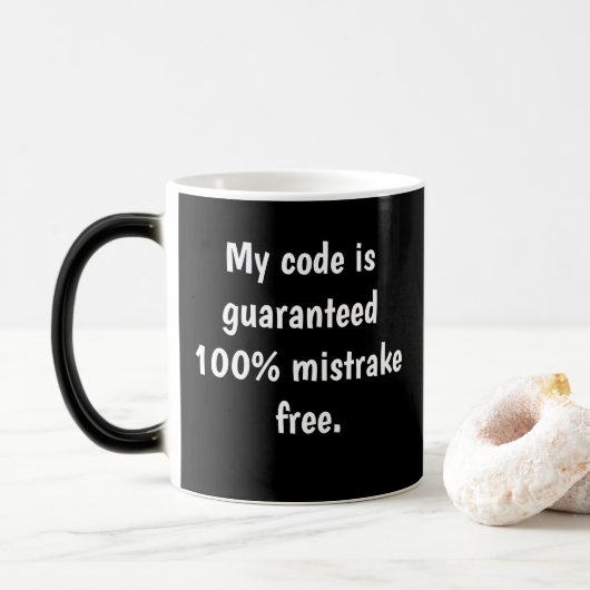Funny Software Programmer Quote Computer Joke Magische Mok (Met donut)
