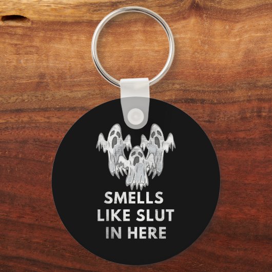 Funny Soky Halloween Offensive Adult Humor Ghost C Sleutelhanger (Voorkant)