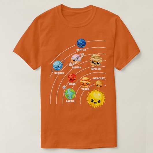 Funny Solar System Planets Science Space Planet Un T-shirt (Design voorkant)
