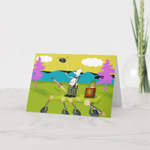 Funny soldaat gefeliciteerd met kaart