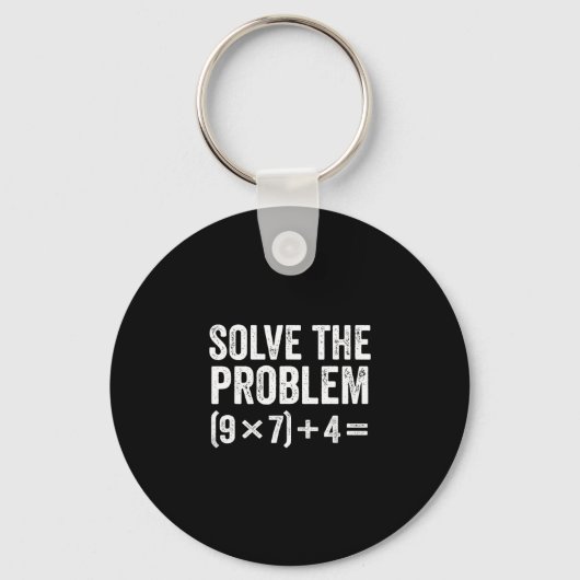 Funny Solve The Problem 67 Meme Six Seven Sleutelhanger (Voorkant)