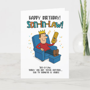 Funny Son-in-Law Kaart - King of the Remote