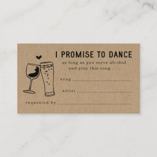 Funny Song Aanvraag Kaart Uitnodigingsbijlage Visitekaartje