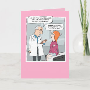 Funny Song in Mijn hoofd Birthday Kaart