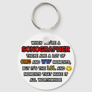 Funny Sonographer ... OMG WTF LOL Sleutelhanger