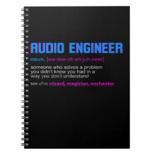 Funny Sound Engineer Audio Engineer Notitieboek