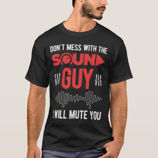 Funny Sound Engineer T-shirt (Voorkant)