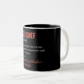 Funny Sous Chef Definition Tweekleurige Koffiemok (Voorkant rechts)