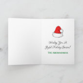 Funny Southwest Cactus Santa Hats Custom Feestdagen Kaart (Binnen)