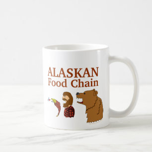 Funny Souvenir Mok Alaska Food Chain Beer Mosquito