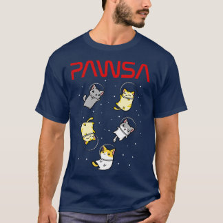 Funny Space Astronaut Cat Gifts Mannen Vrouwen Kin T-shirt