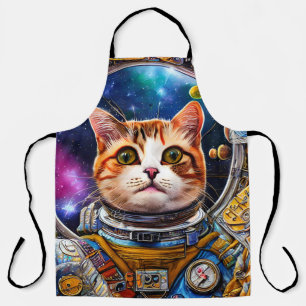Funny Space Cat Astronaut Schort
