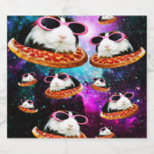 Funny space guinea bier etiket (Enkel label)