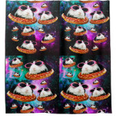 Funny space guinea douchegordijn (Voorkant)